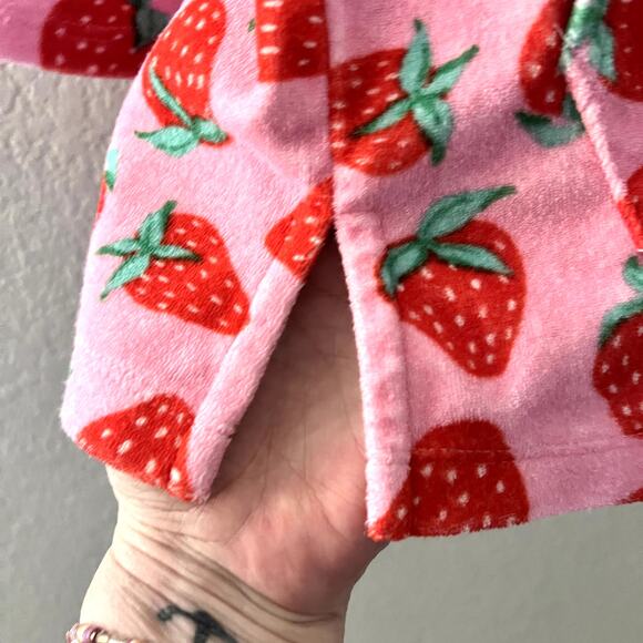 Tommy Bahama Girls Cover Up 2T Pink Strawberry Terry Cloth Hooded Towel Dress - Picture 5 of 7
